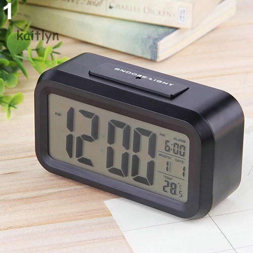 Đồng hồ báo thức điện tử kèm lịch và nhiệt kế