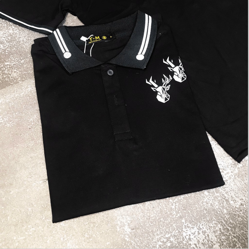 ÁO THUN NAM NGẮN TAY CỔ TRỤ CHO CÁC BẠN TRẺ , THUN COTTON SANG XỊN MỊN HK