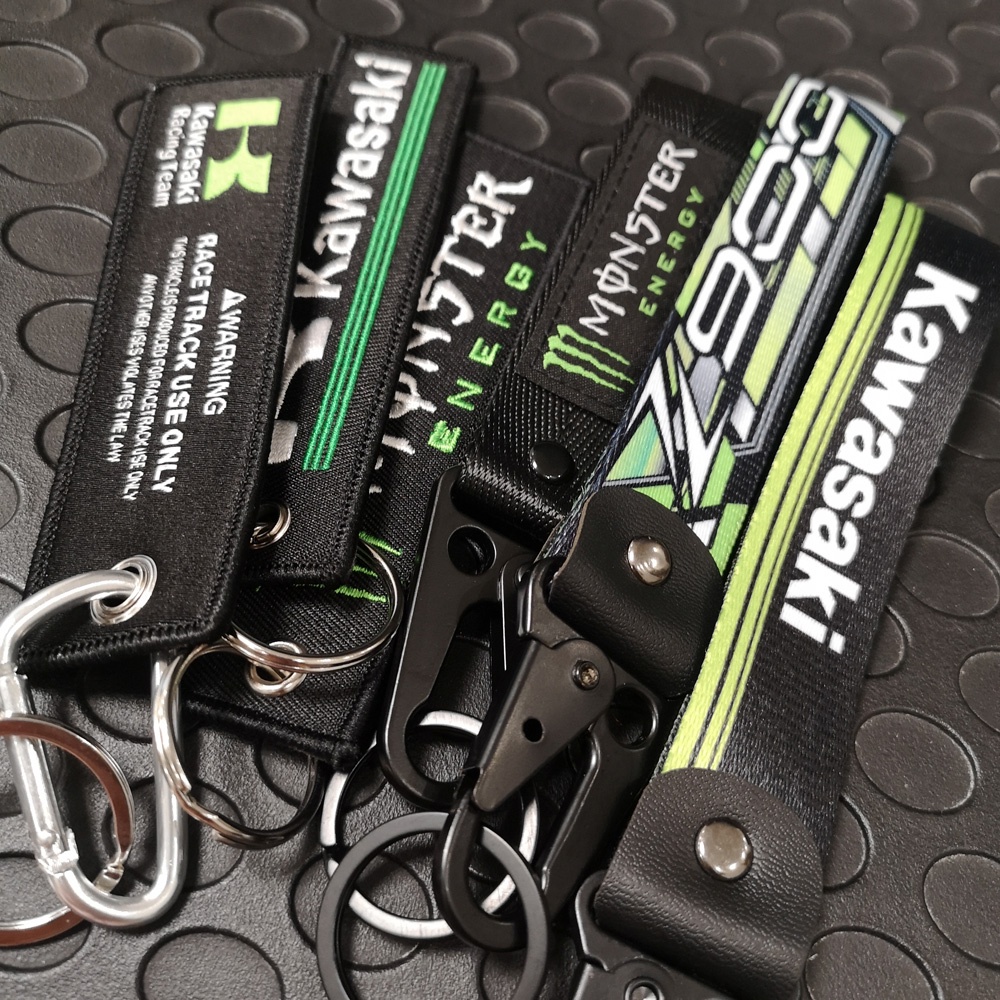 1 Móc Khóa Thêu Hình Xe Mô Tô Kawasaki Ninja