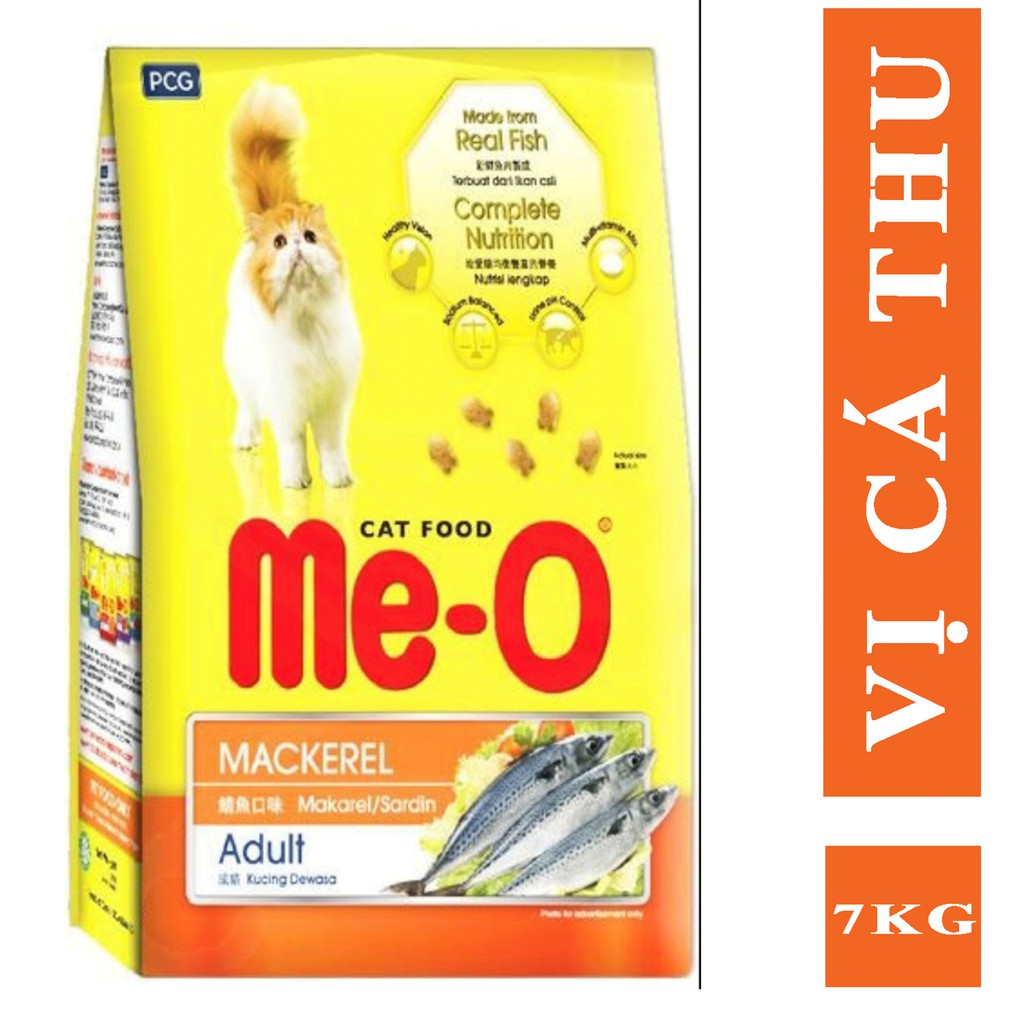 Thức ăn Mèo Me-O ( Mèo trưởng thành) hương vị Cá Thu 7kg- CHÍNH HÃNG