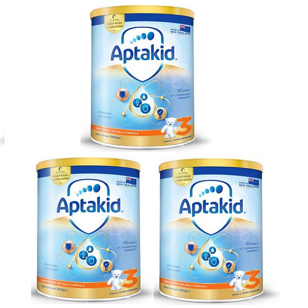 Sữa bột Aptakid New Zealand hộp thiếc (900g/lon) cho bé từ 2 tuổi