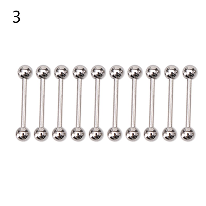 Set 10 Khuyên Rốn / Lưỡi / Rốn Bằng Thép Không Gỉ