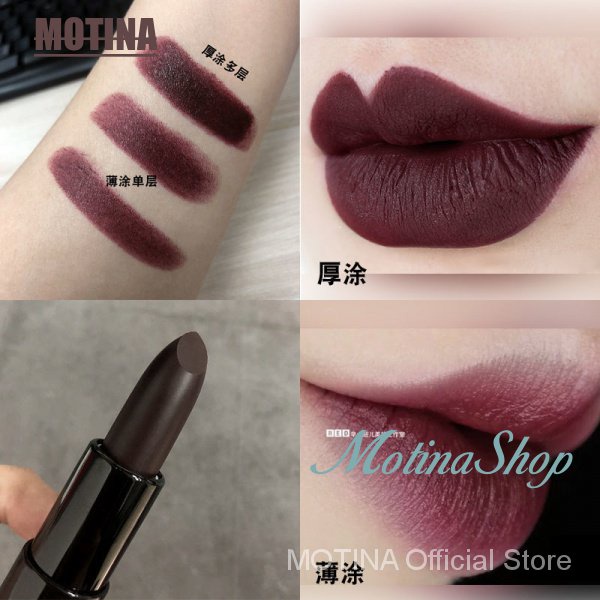Son lì màu nâu đậm/đen phong cách Âu Mỹ gothic