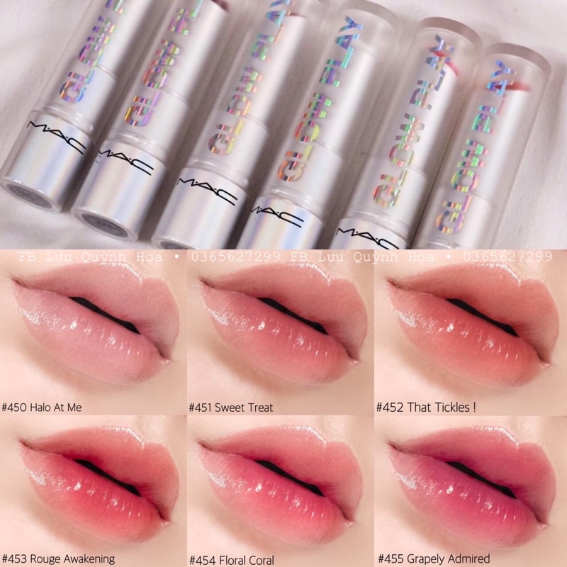 Son dưỡng MAC Glow Play Lip Balm đủ 6 màu | Tem phân phối chính hãng