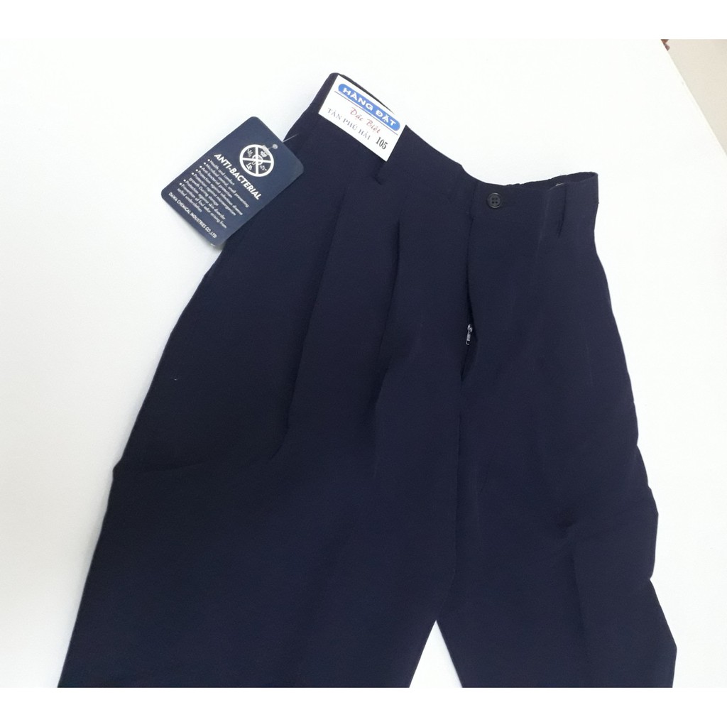 Quần Tây học sinh nam form rộng 2ly lưng thun - xanh đen | BigBuy360 - bigbuy360.vn