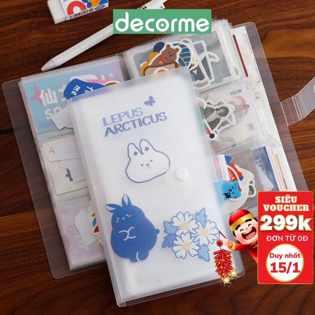 Tập tài liệu lưu trữ thẻ DecorMe Album lưu ảnh nhỏ và các loại thẻ lưu lượng lớn SML