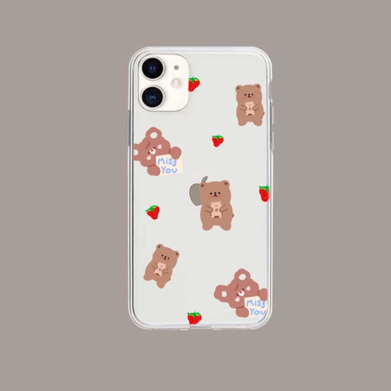 Ốp lưng hình Gấu cute viền trong chống ố 5/5s/6/6plus/6s/6splus/7/7plus/8/8plus/x/xs/11/12/pro/max