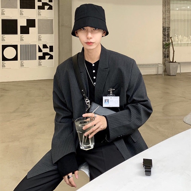 Áo khoác blazer cổ vest unisex oversize Ulzzang trẻ trung & lịch lãm siêu chất ❤️