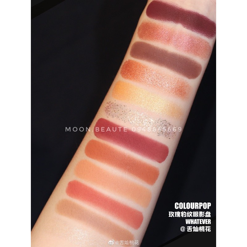 Bảng mắt Whatever Colourpop 12 ô tông cam đỏ siêu xinh