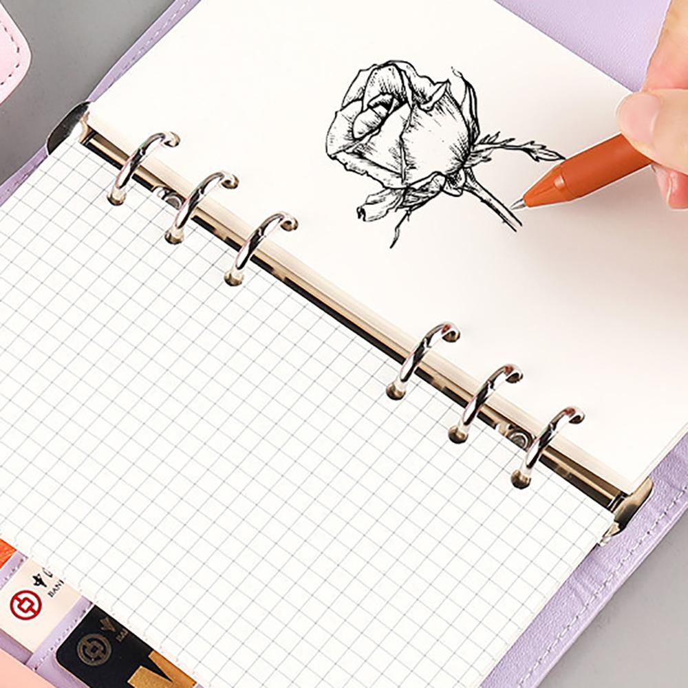 Sổ Tay Ghi Chú + 2 Nhãn Dán 6 Vòng + 12 Tờ Giấy Dán In Chữ Trang Trí