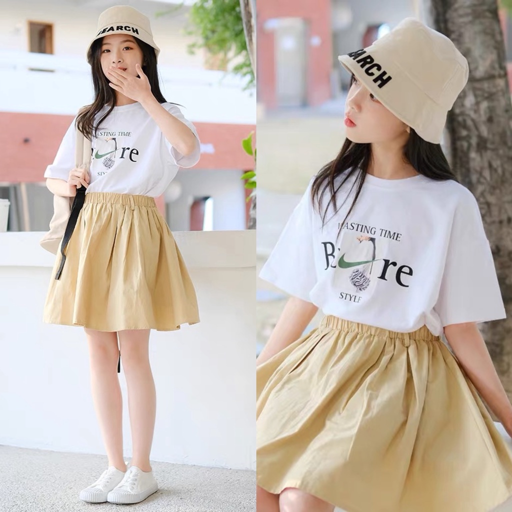 Set 2 món áo phối chân váy &quot;TENNIS&quot; 18-45kg cực xinh cho bé gái 4-14 tuổi. Thoáng mát. G28