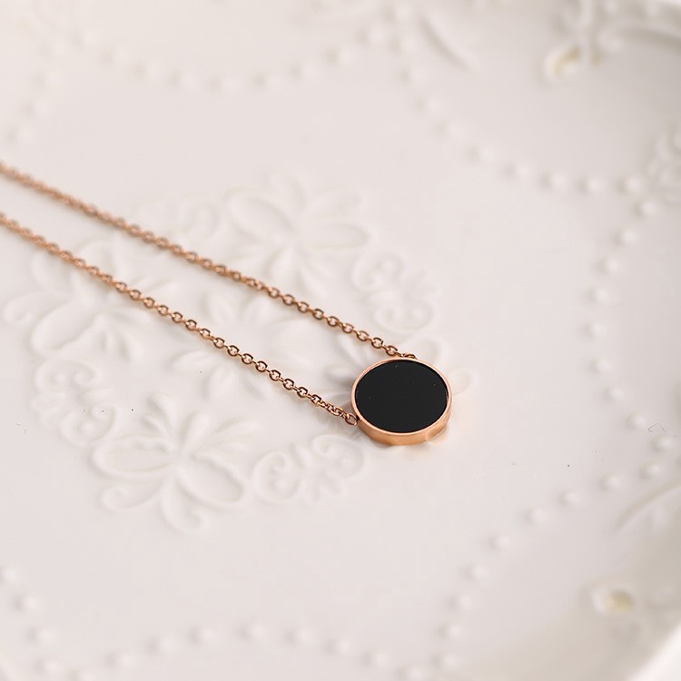 XiaoboACC Vòng Cổ Mặt Hình Tròn Đơn Giản Thời Trang Dành Cho Nữ