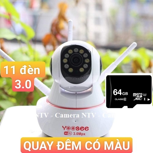 Camera Yoosee 3 Anten Quay Đêm Có Màu new 2021 - Hình ảnh cực nét