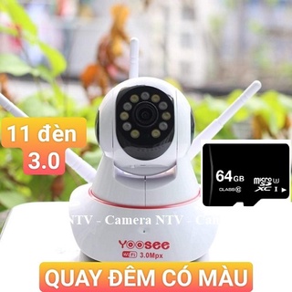 Camera Yoosee 3 Anten Quay Đêm Có Màu new 2021 Hình ảnh cực nét