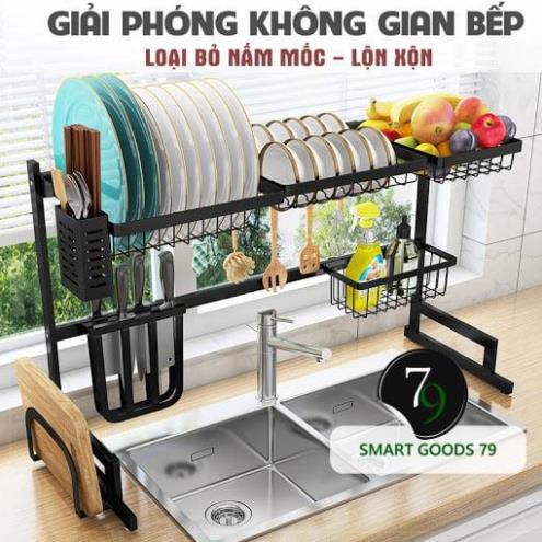 KỆ ÚP CHÉN BÁT THÔNG MINH ĐỂ NGANG TRÊN BỒN RỬA BÁT