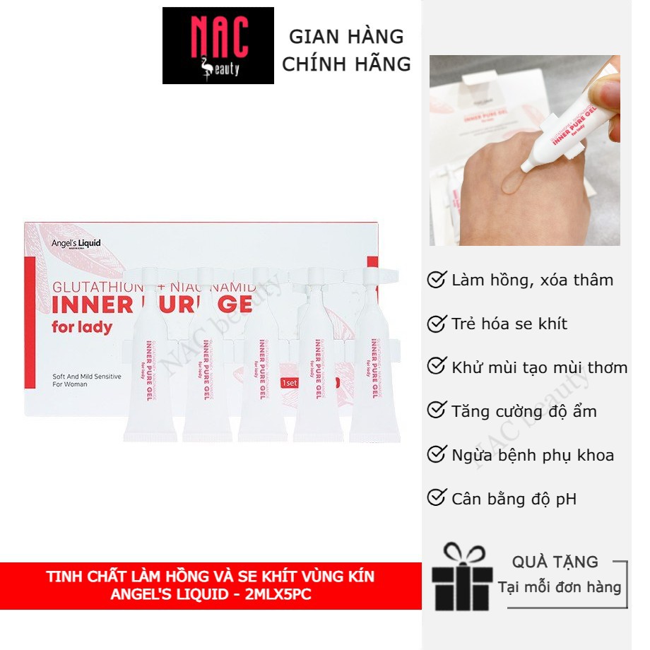 Tinh Chất Làm Hồng Và Se Khít Vùng Kín Angel's Liquid Glutathione + Niacinamide Inner Pure Gel - NAC BEAUTY