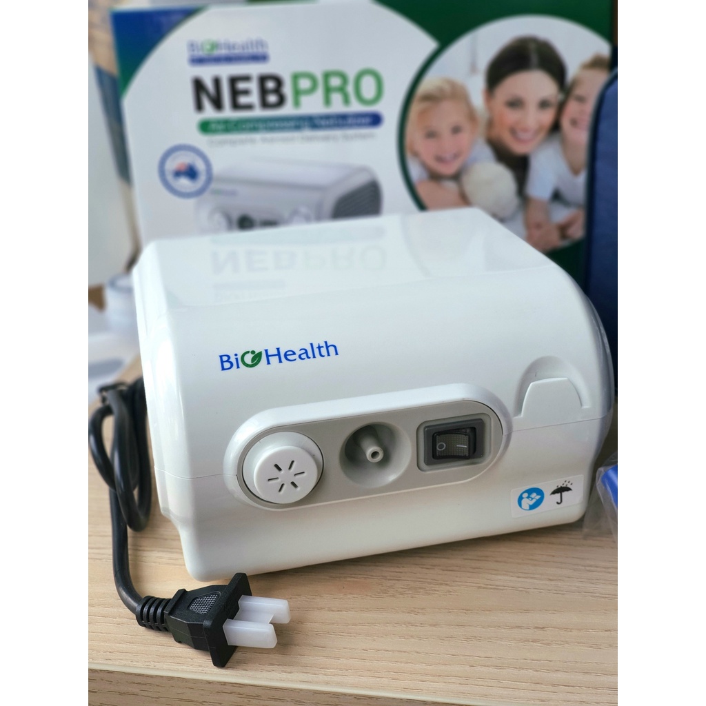 Máy xông khí dung BioHealth NEB PRO  có mặt nạ trẻ em và người lớn - BH 3 năm