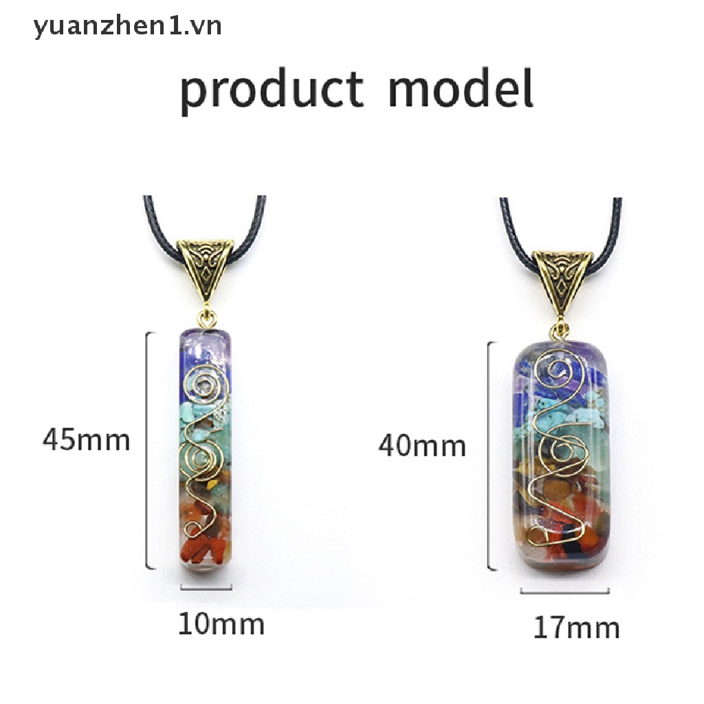 Vòng cổ Mặt Kim Tự Tháp Orgonite 7 Luân Xa Dành Cho Nam