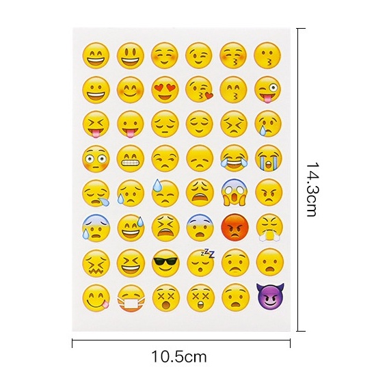 Tem sticker hình emoji nhiều biểu tượng cảm xúc