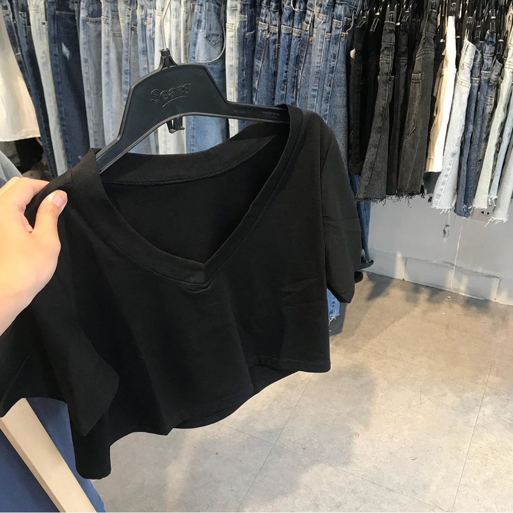 ÁO THUN BASIC CROP V