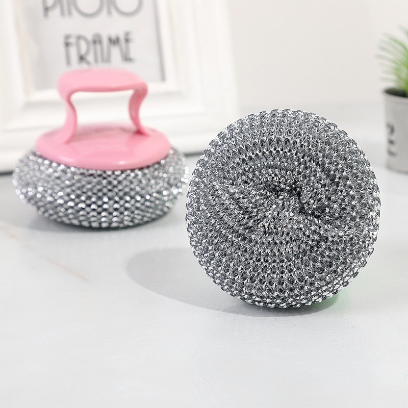 ⭐️Bùi Nhùi Nhôm Cọ Xoong - Chuyên Cọ Xoong, Tẩy Dầu Mỡ, ... Siêu Bền, Có Núm Cầm Tiện Dụng