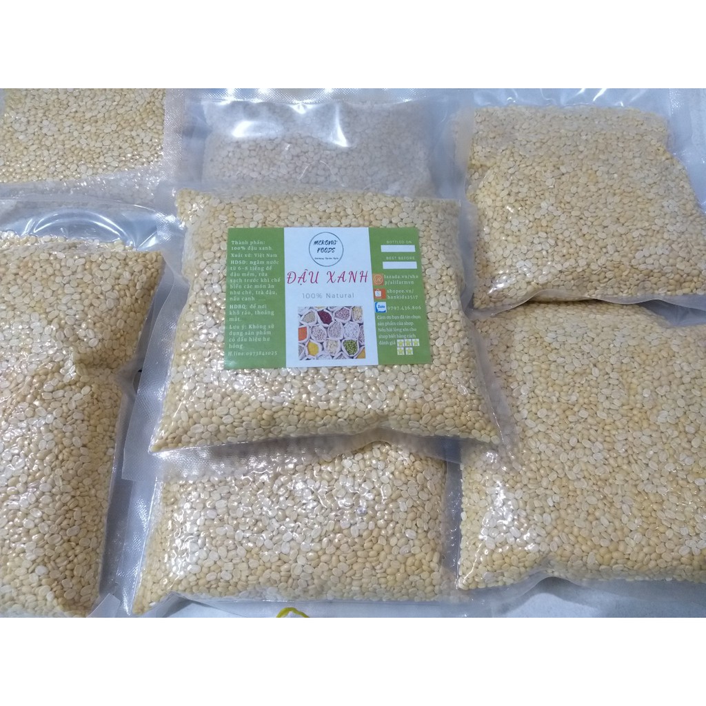 Đậu Xanh Cà Sạch vỏ 500gr
