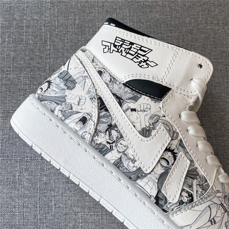 Giày sneaker in hoạt hình anime one piece thời trang size 36-44