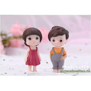 Tượng cặp đôi vợ chồng đồ chơi trang trí để bàn tiểu cảnh đồ lưu niệm quà tặng