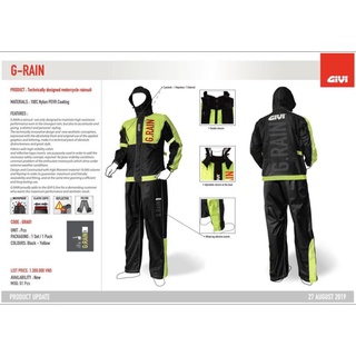 Áo mưa bộ givi gra 01