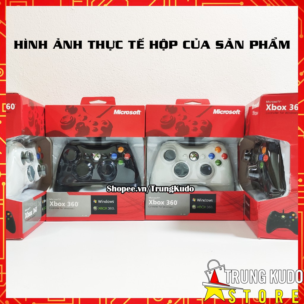 Tay Cầm Xbox 360 Có Rung Kết Nối Được Với PC, Điện Thoại Android, Laptop, TV, PS3 Và Có Nhiều Màu