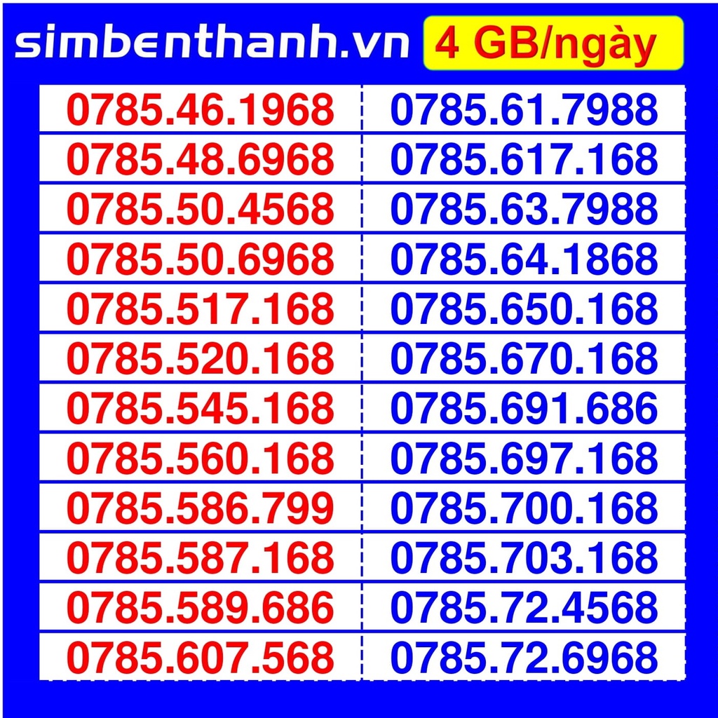 [Chọn Số Đẹp] Sim 4G MobiFone gói C120 data 120 GB/tháng, miễn phí gọi nội mạng và 50 phút liên mạng