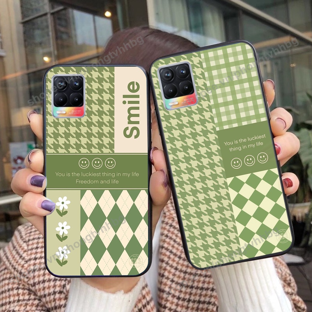 Ốp lưng Realme 8 / Realme 8 Pro trái tim gấu thể thao , smile mặt cười cực cute