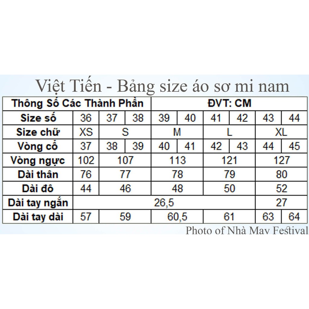 Áo sơ mi Việt Tiến tay ngắn lai bầu