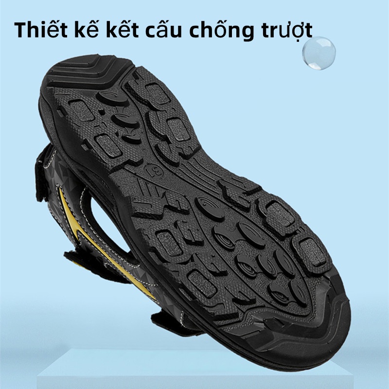 Sandal bé trai dép quai hậu đi học đế mềm êm chân siêu nhẹ quai dán hàng Quảng Châu cao cấp [SDT11]