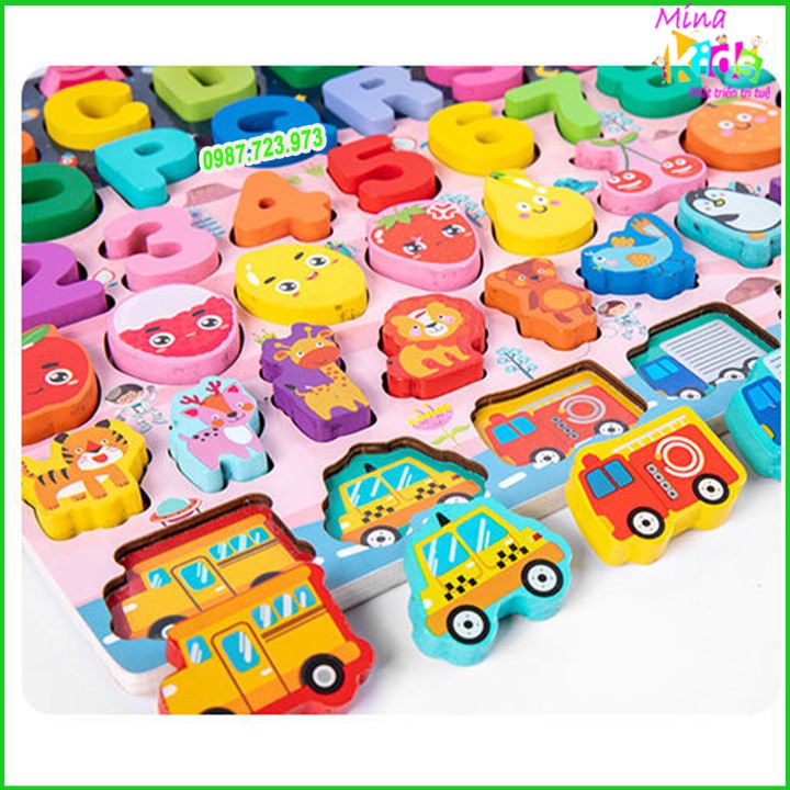 Đồ Chơi Bảng Chữ Cái Câu Cá Xếp Hình Montessori Đa Năng - Được Tùy Chọn Phân Loại