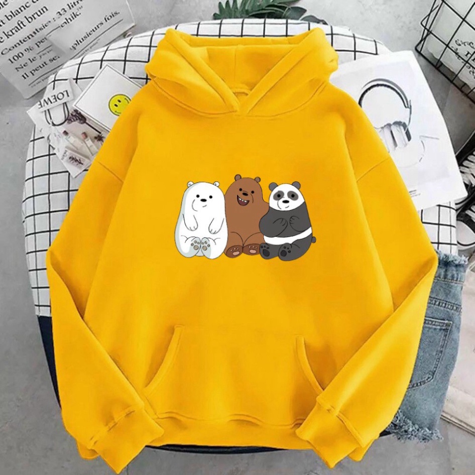Áo Khoác Hoodie Form Rộng Sweater Nỉ Ulzzang 3 Chú Gấu Hot Trend Thời Trang Thu Đông Siêu Đẹp | 3 GẤU | BigBuy360 - bigbuy360.vn