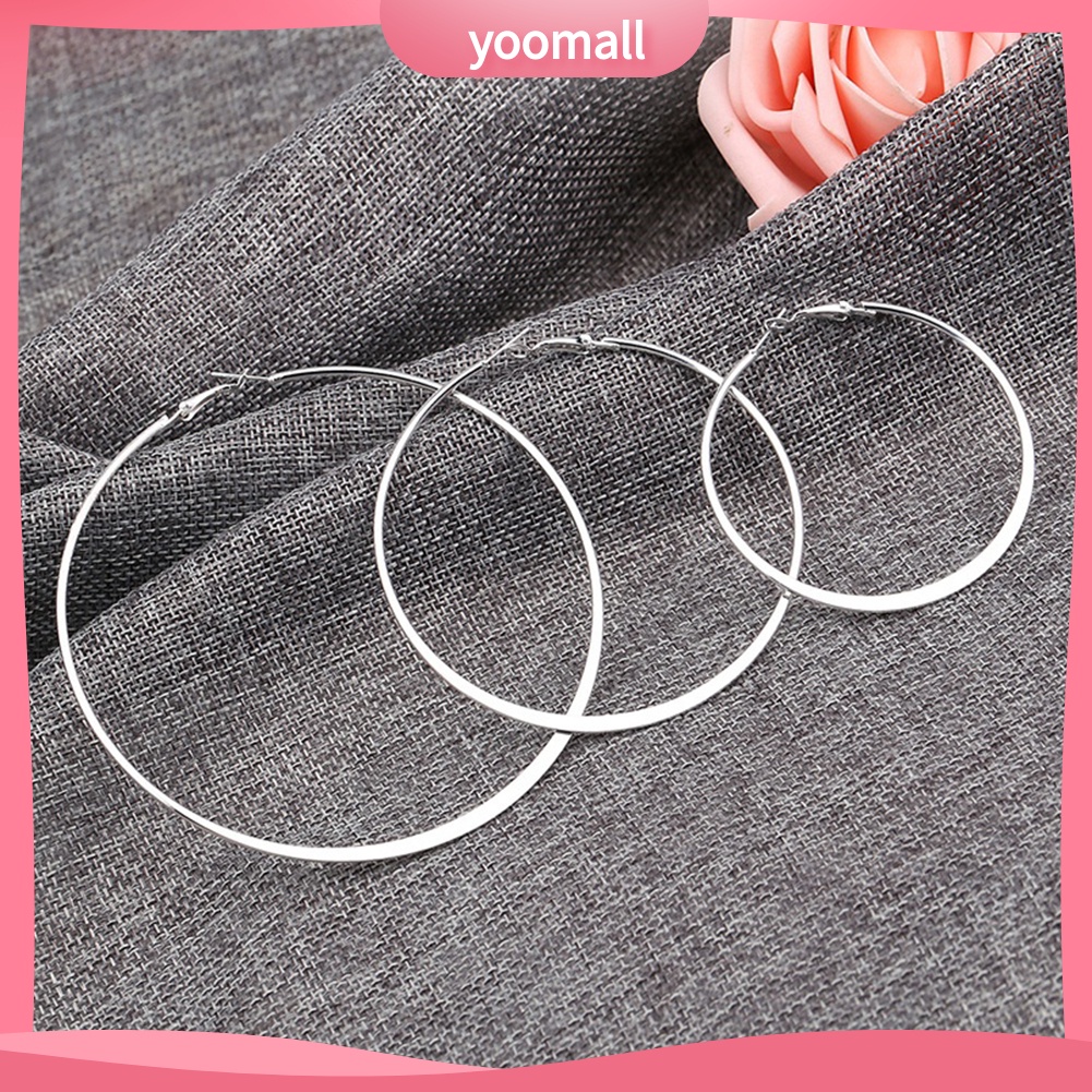 Bộ 3 Đôi Khuyên Tai Tròn Nhiều Kích Cỡ Thời Trang