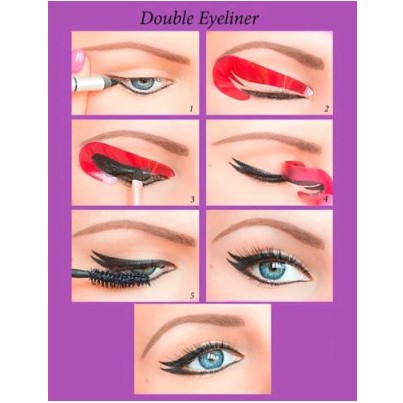 Bộ 48 Khuôn kẻ mí Eyeliner và tô bầu mắt Quick Eyeliner