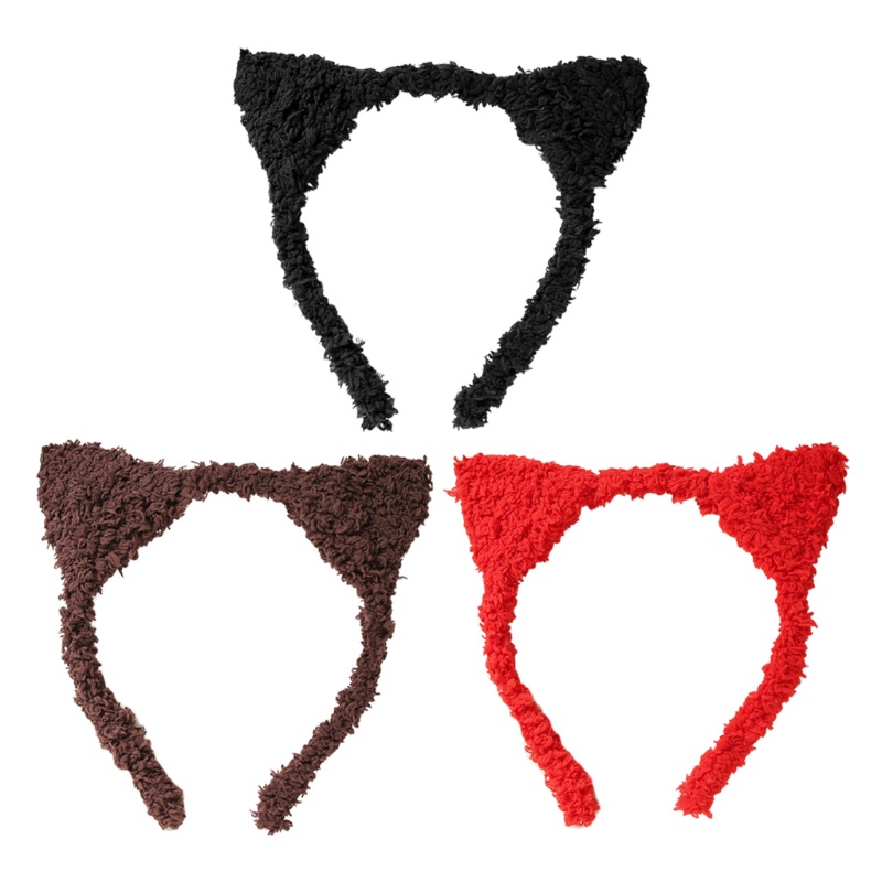 Flgo Băng Đô Cài Tóc Trang Điểm Hình Tai Mèo Siêu Bền Cho Nữ