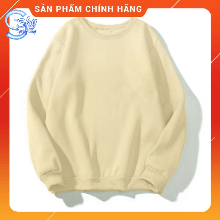 ÁO SWEATER TRƠN NAM NỮ UNISEX  FORM RỘNG, CHẤT NỈ BÔNG DÀY DẶN CAO CẤP