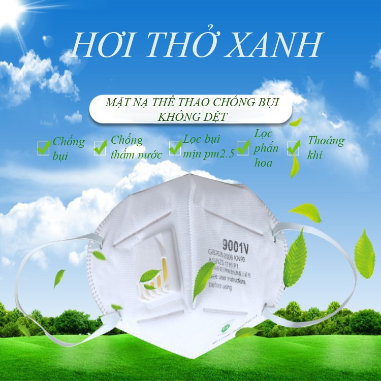 Khẩu trang 3M- 9001V chống bụi siêu mịn tốt cho sức khoẻ | BigBuy360 - bigbuy360.vn