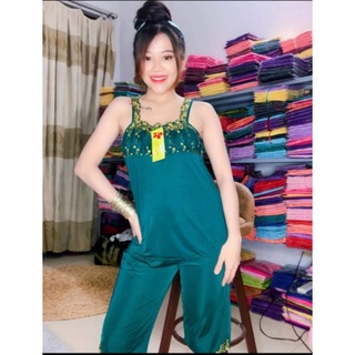 bộ đồ lửng thun lạnh Phối Ren size 5 (65_75kg)
