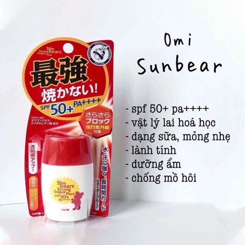 Kem Chống Nắng Omi Sun Bears 30ml