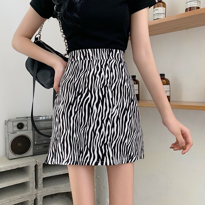Chân Váy Chữ A Lưng Cao Họa Tiết Sọc Thời Trang Dành Cho Nữ | BigBuy360 - bigbuy360.vn
