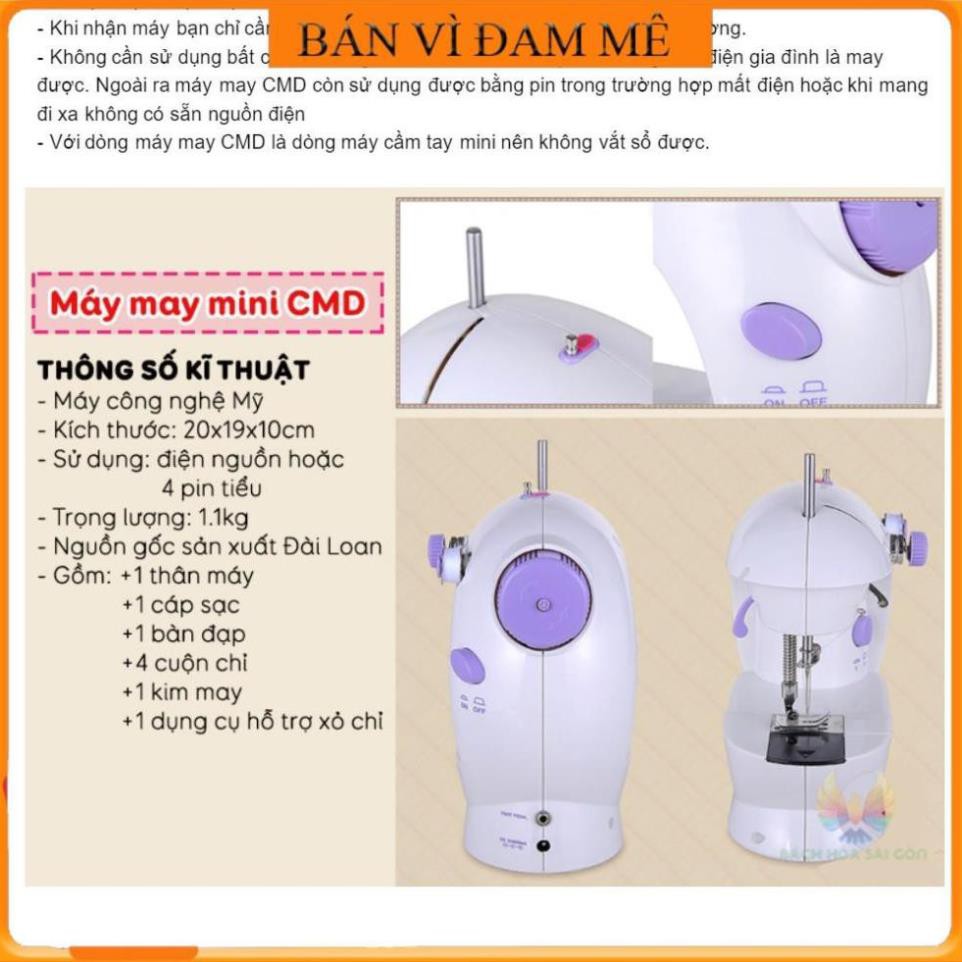 Hàng Chính hãng Máy May Mini Đa Năng Có Vắt Sổ