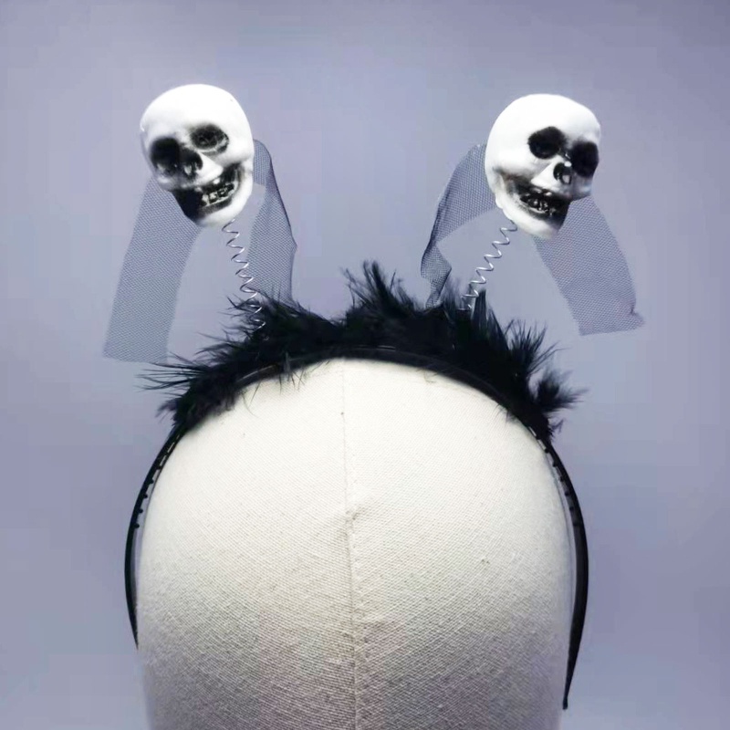Băng Đô Cài Tóc Hình Đầu Lâu Kinh Dị Cho Tiệc Halloween