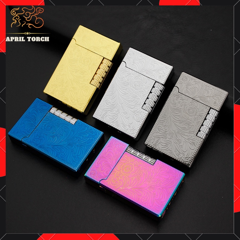 𝑏𝑎̣̂𝑡 𝑙𝑢̛̉𝑎-𝒒𝒖𝒆̣𝒕 Gas Kim Loại MF-892 Dùng Gas Đá Lửa Thường-Xoay Ngược Kiểu Dupont (Nhiều Màu