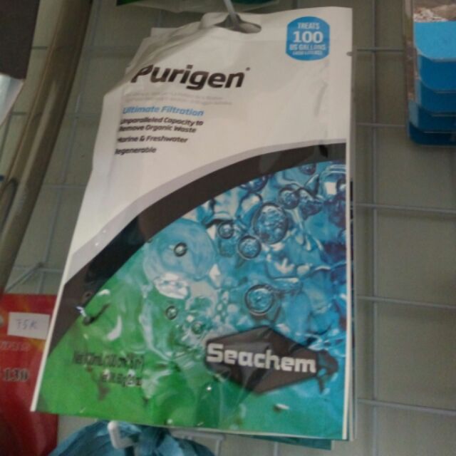 Vật liệu lọc Seachem Purigen túi 100ml, Vật liệu lọc cao cấp dành cho bể thủy sinh, hồ Koi