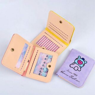 Ví ngắn da lộn BT21