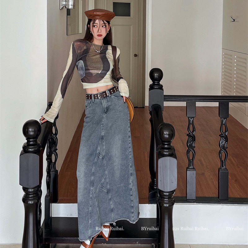 Áo Thun Nữ Cổ Tròn Dài Tay Dáng Ôm Không Nhòe Thời Trang Mùa Thu